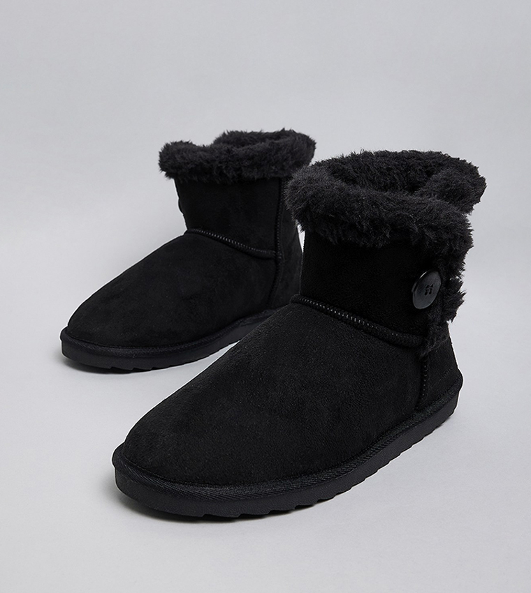Textured Winter Ankle Boots