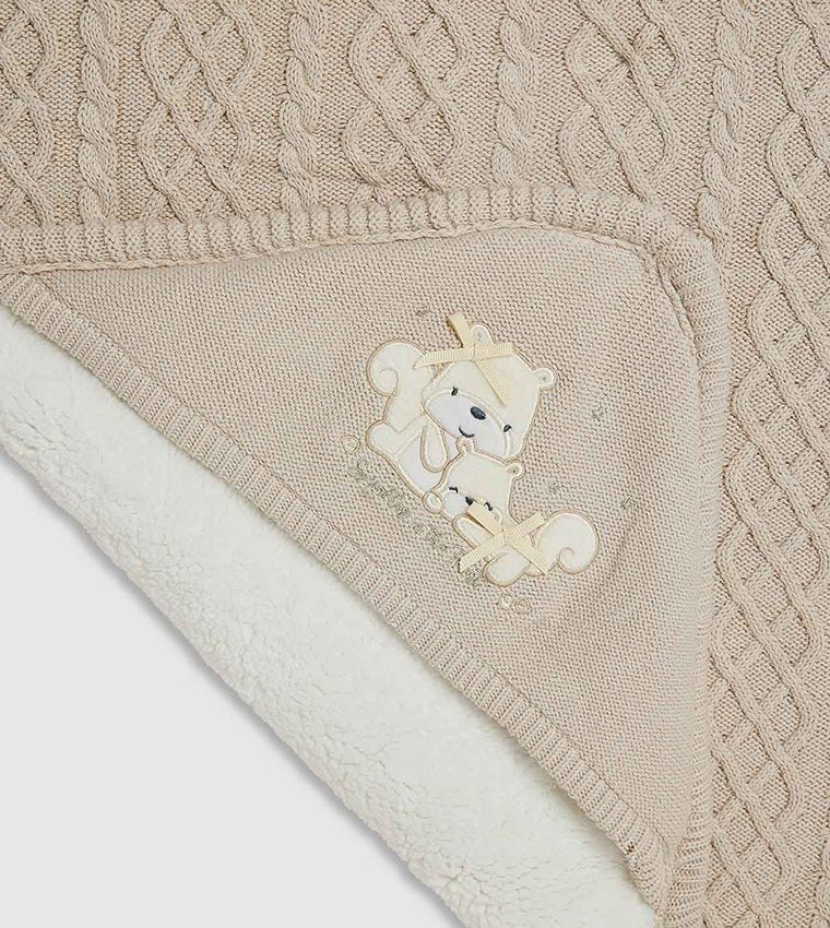Newborn Embroidered Hooded Wrap/ Blanket