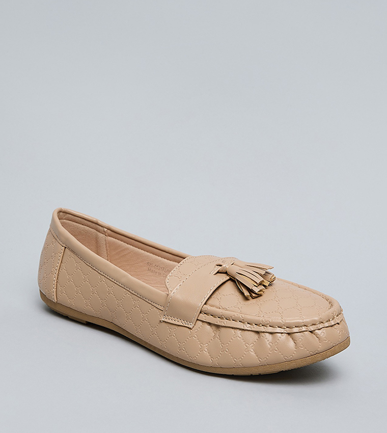 Textured Slip-On Loafers