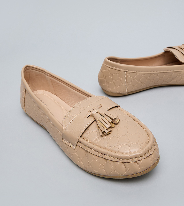 Textured Slip-On Loafers