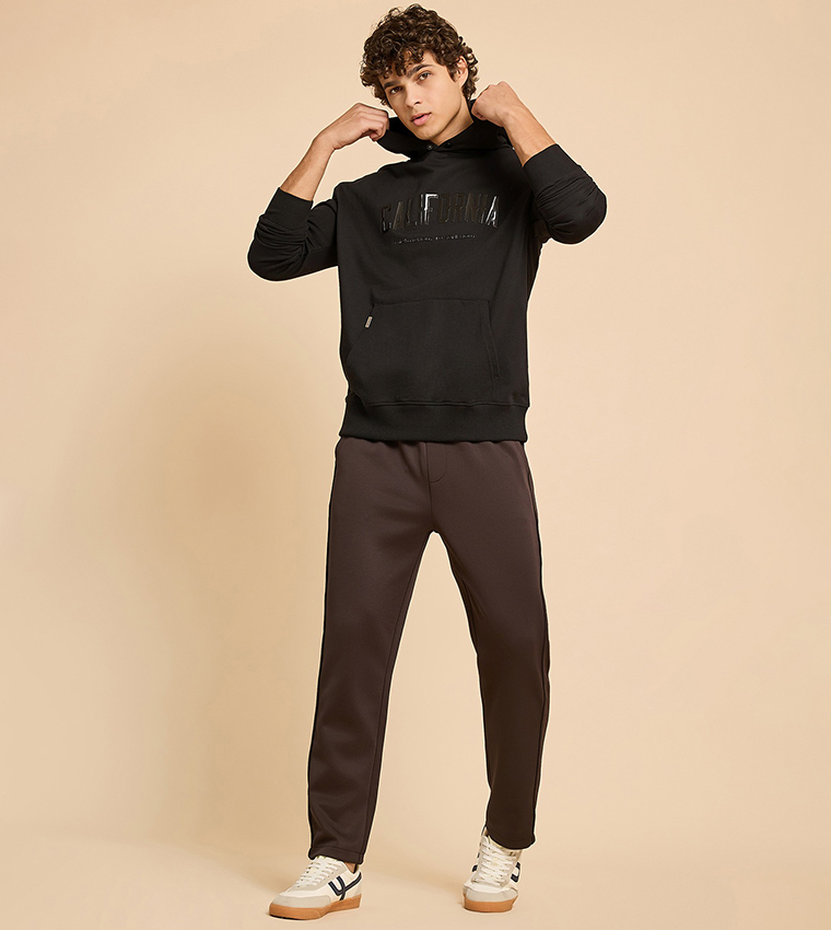 Printed Hoodie with Long Sleeves