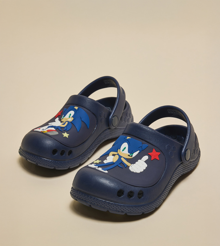 Sonic Print Slingback Clogs