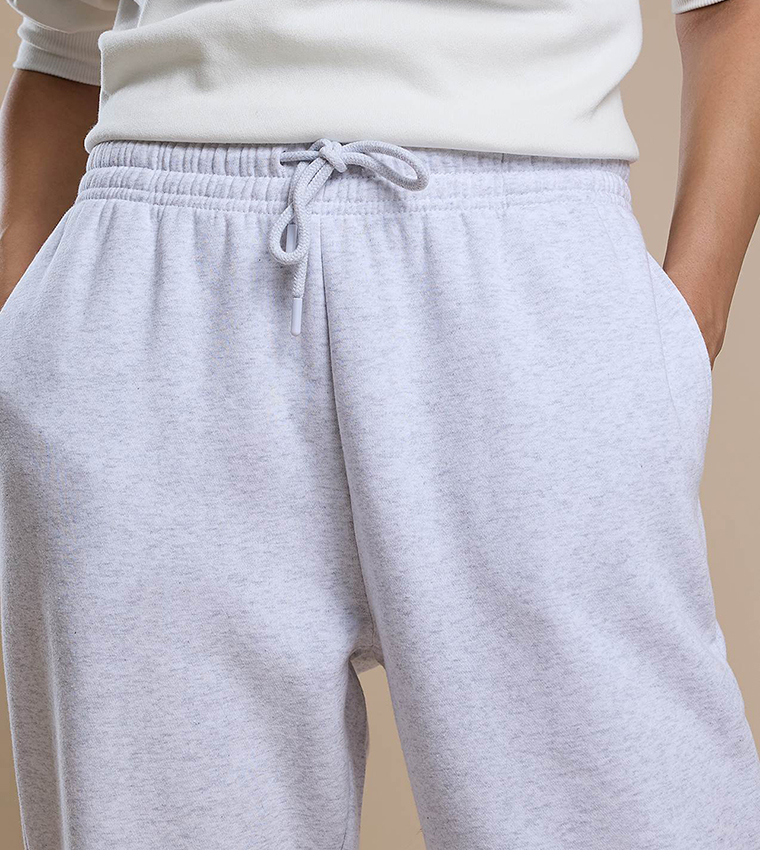 Solid Joggers with Drawstring Waist