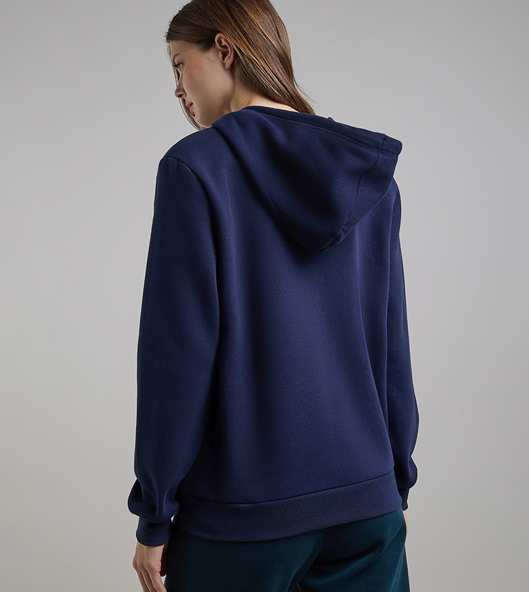 Printed Hooded Jacket with Long Sleeves