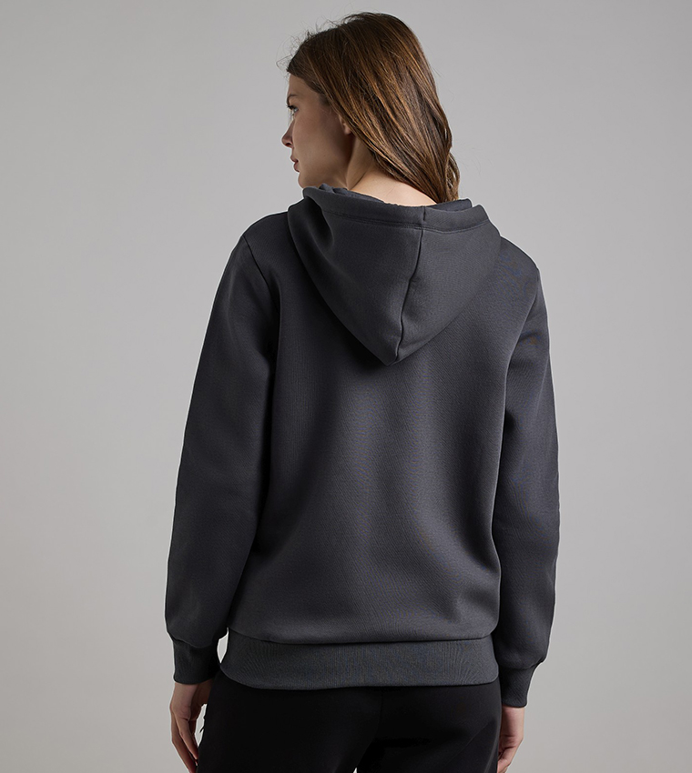 Printed Hooded Jacket with Long Sleeves