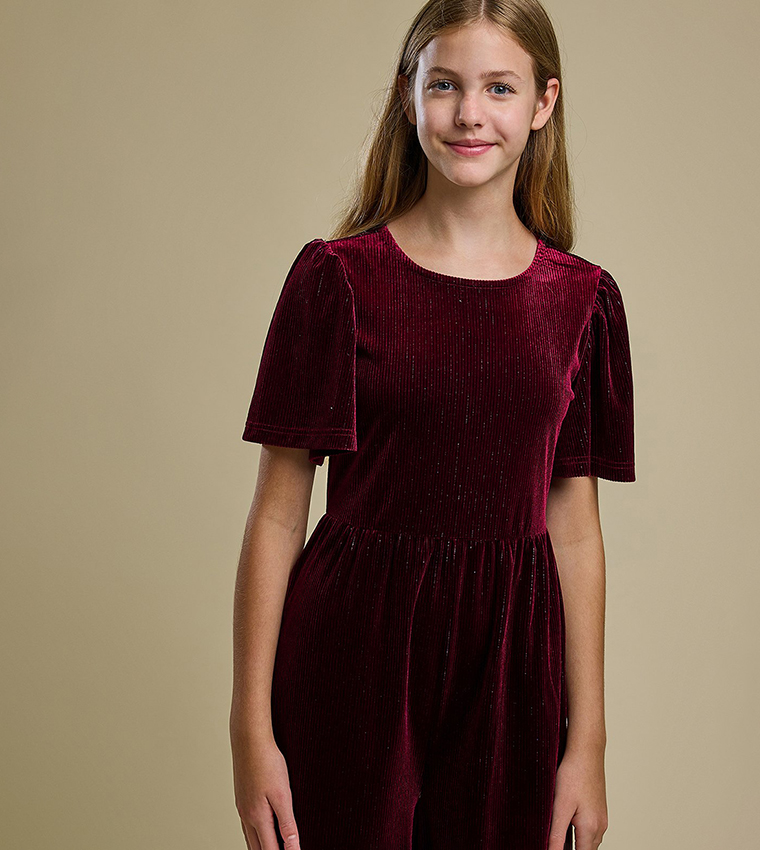 Solid Short Sleeves Jumpsuit