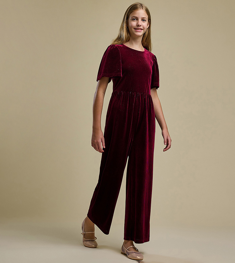 Solid Short Sleeves Jumpsuit