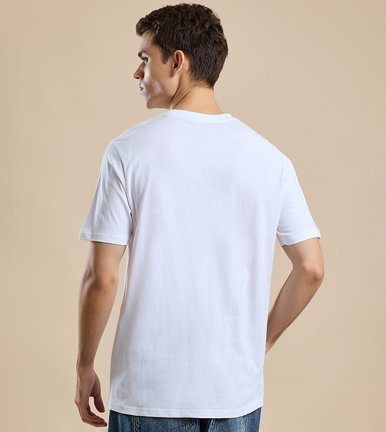 Printed T-Shirt with Crew Neck and Short Sleeves