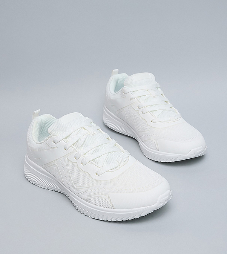 Knitted Lace Up Sports Shoes