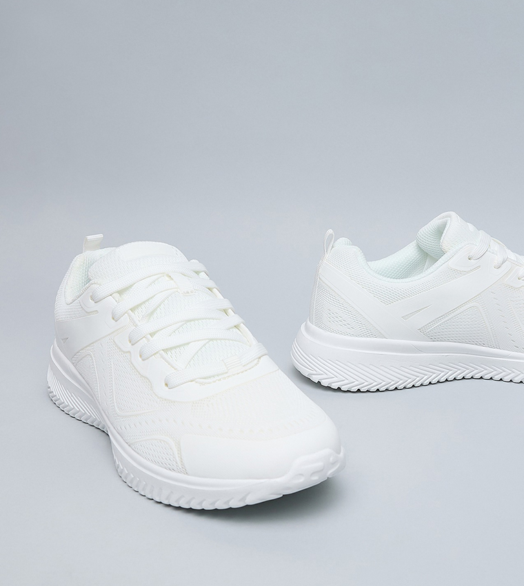 Knitted Lace Up Sports Shoes