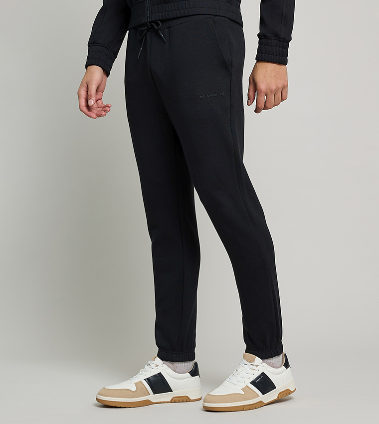 Solid Joggers with Drawstring Waist
