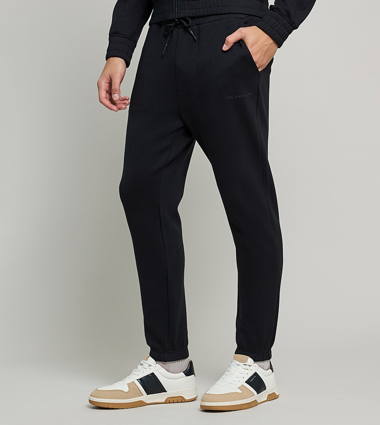 Solid Joggers with Drawstring Waist