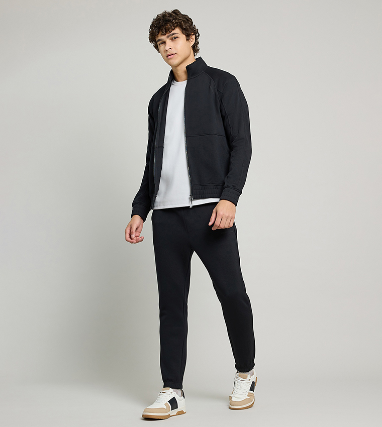 Solid Joggers with Drawstring Waist