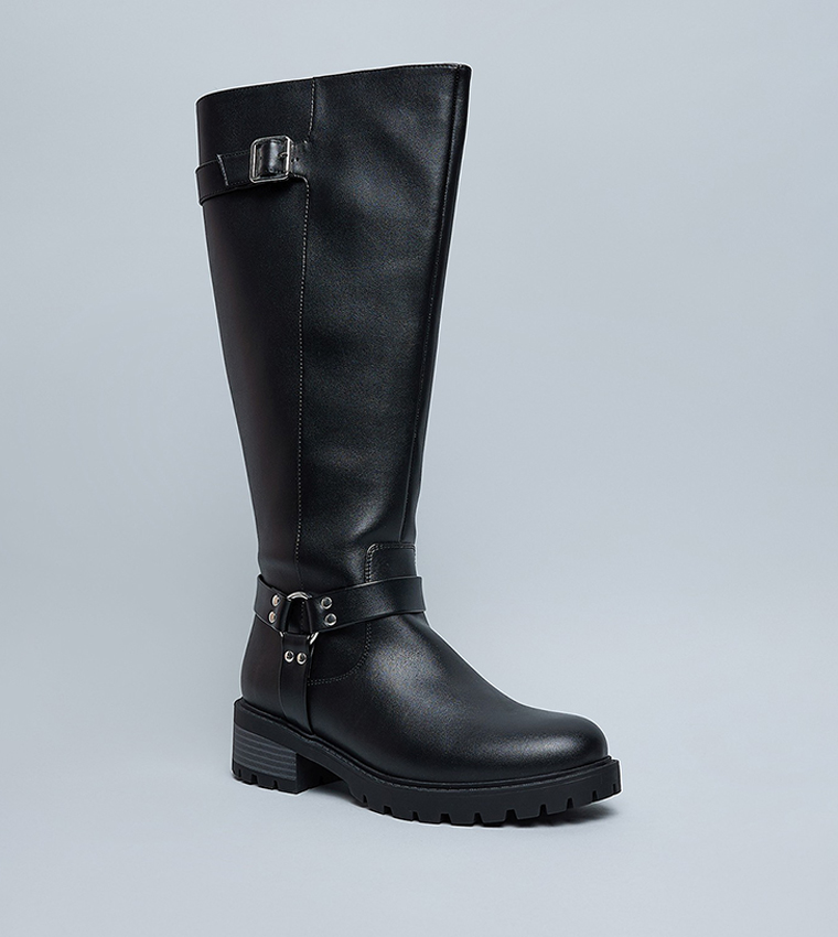 Textured Knee High Boots