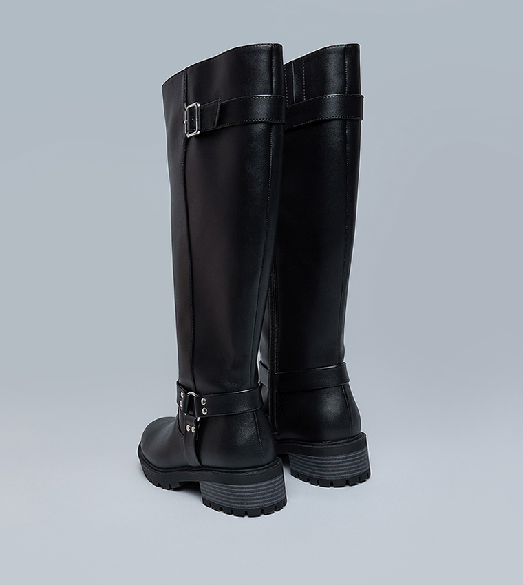 Textured Knee High Boots