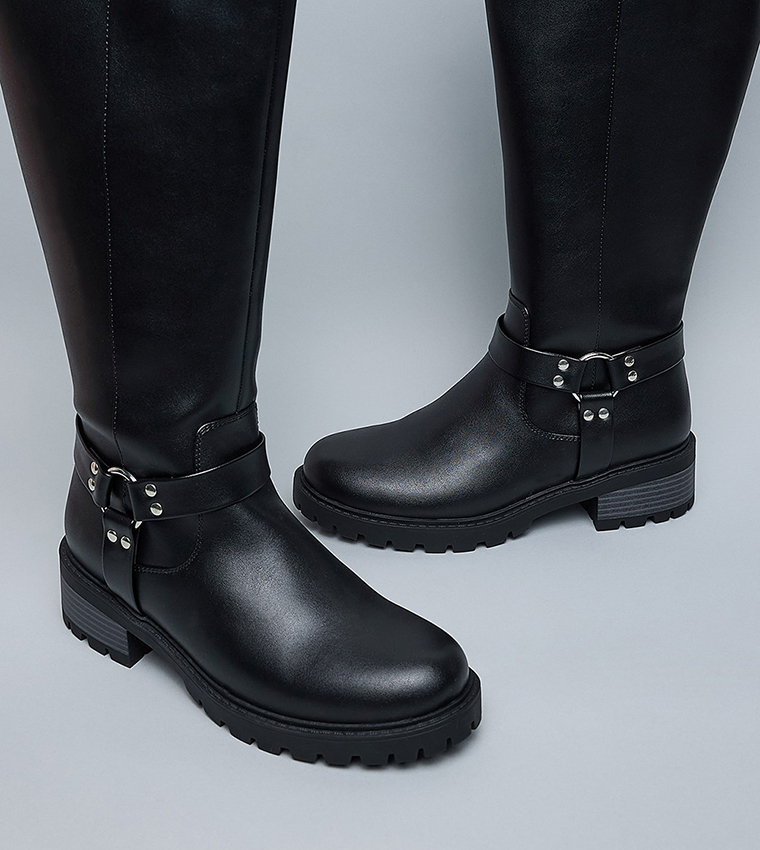 Textured Knee High Boots