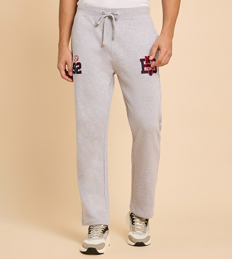 Appliqued Joggers with Drawstring Waist