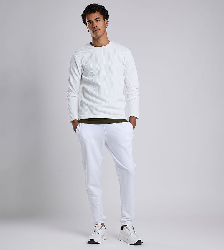 Solid Joggers with Drawstring Waist