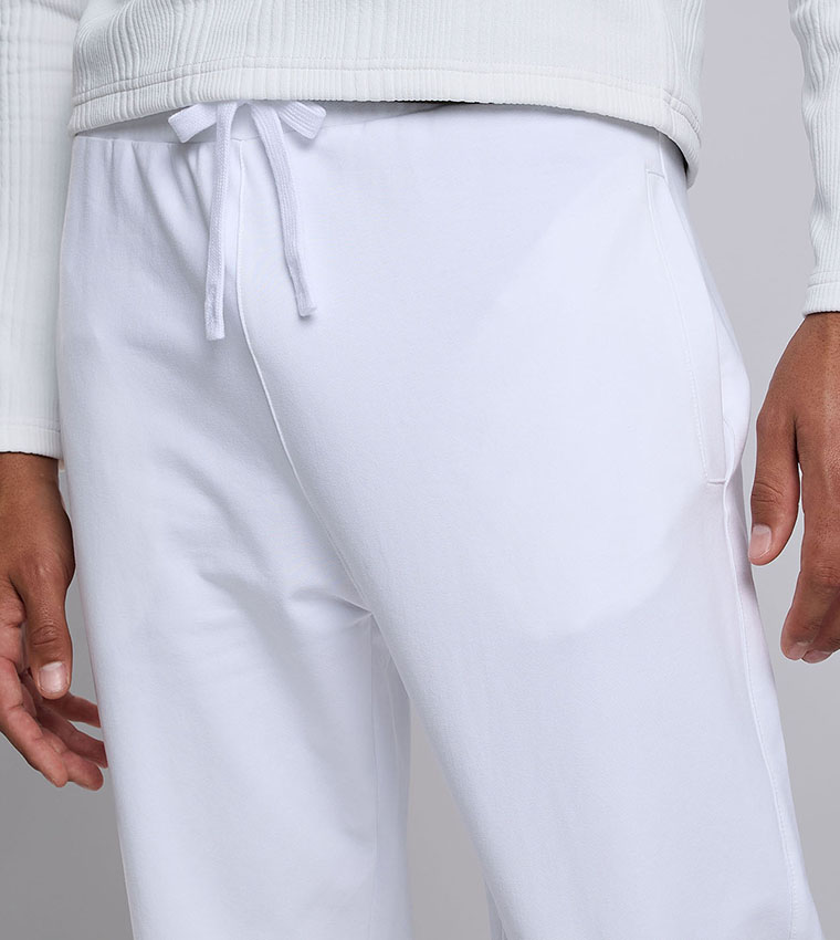 Solid Joggers with Drawstring Waist