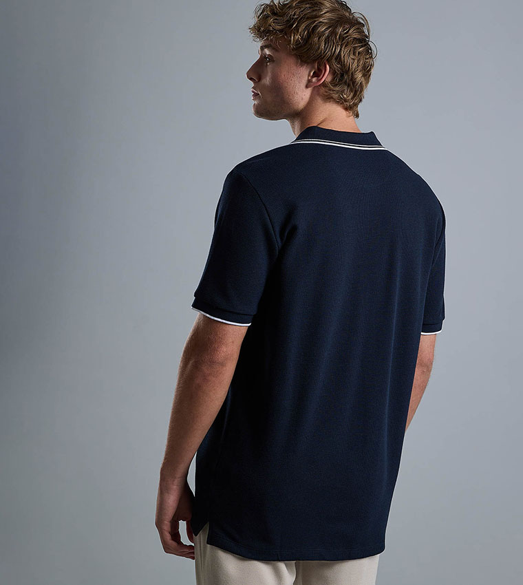 Logo Detail Polo T-Shirt with Short Sleeves