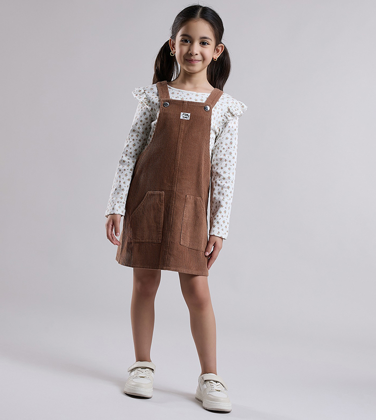 brown dungaree dress Nadine Merabi Diane Burgundy Dress 6