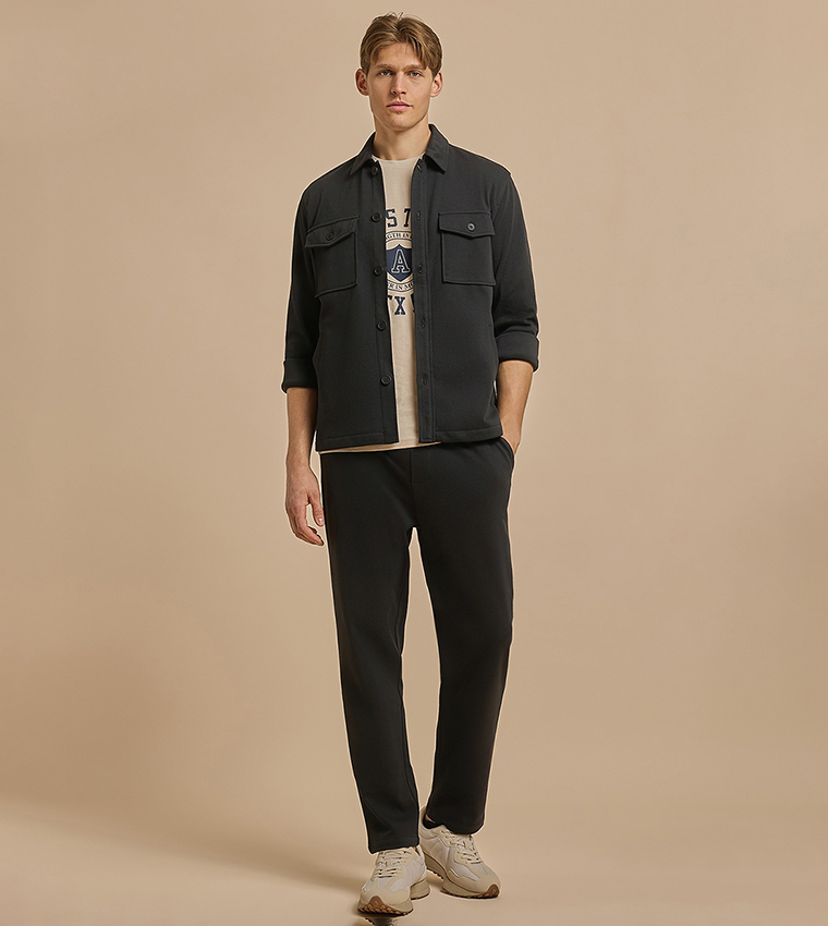 Solid Jacket with Button Closure