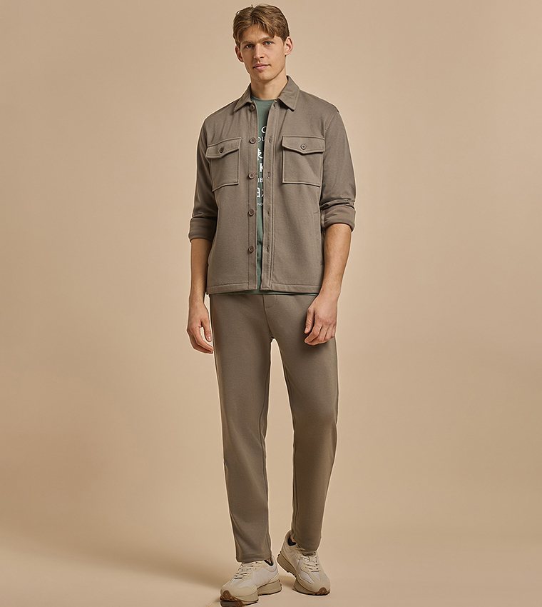 Solid Jacket with Button Closure