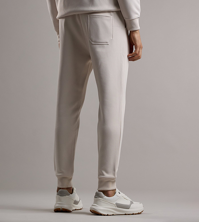 Textured Knit Joggers with Drawstring Waist
