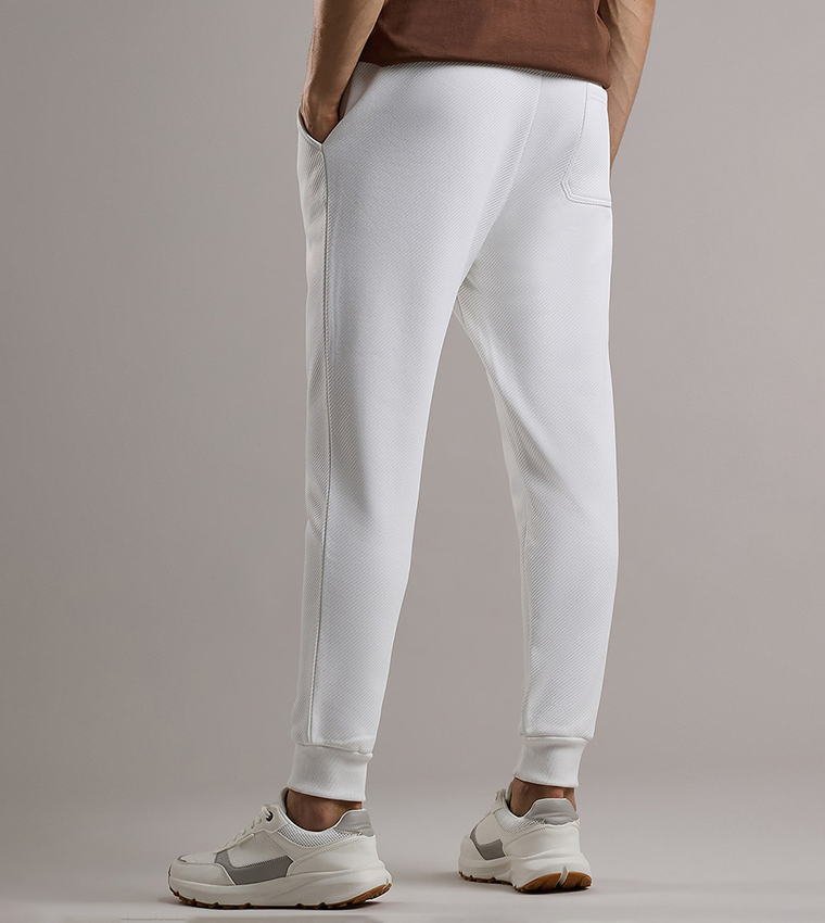 Textured Knit Joggers with Drawstring Waist