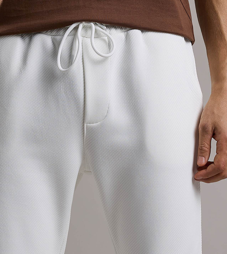 Textured Knit Joggers with Drawstring Waist