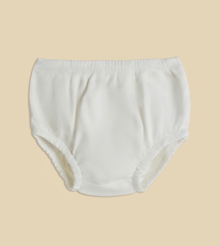 Embroidered Knitted Fit and Flare Dress with Brief