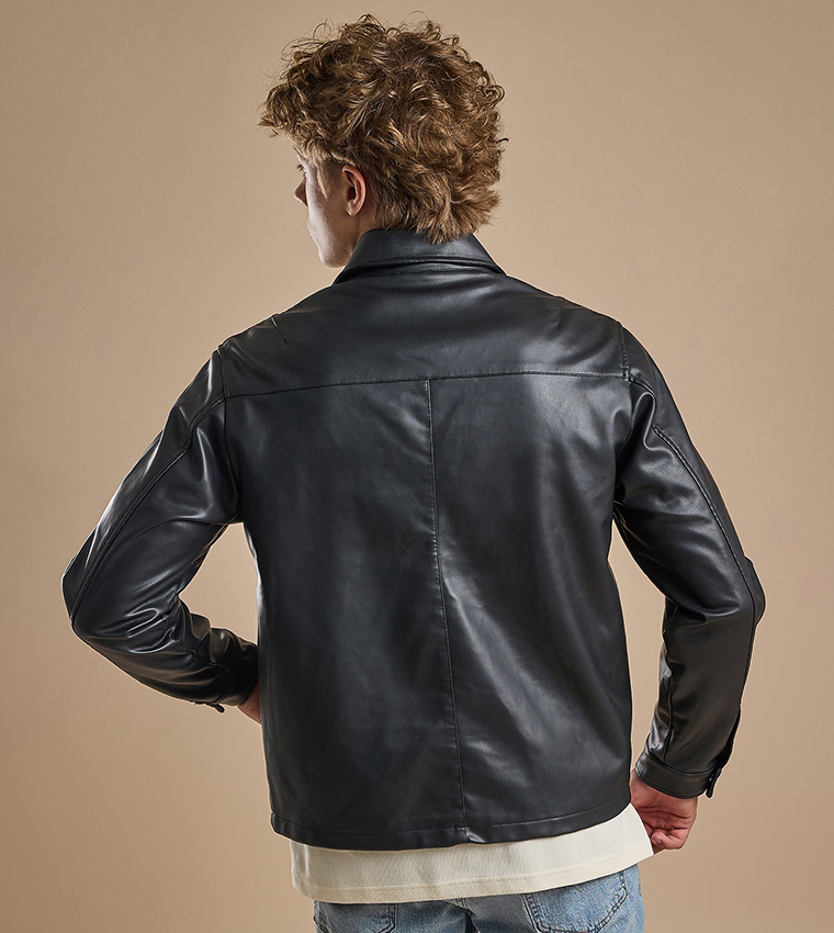 Solid Jacket with Zipper Closure