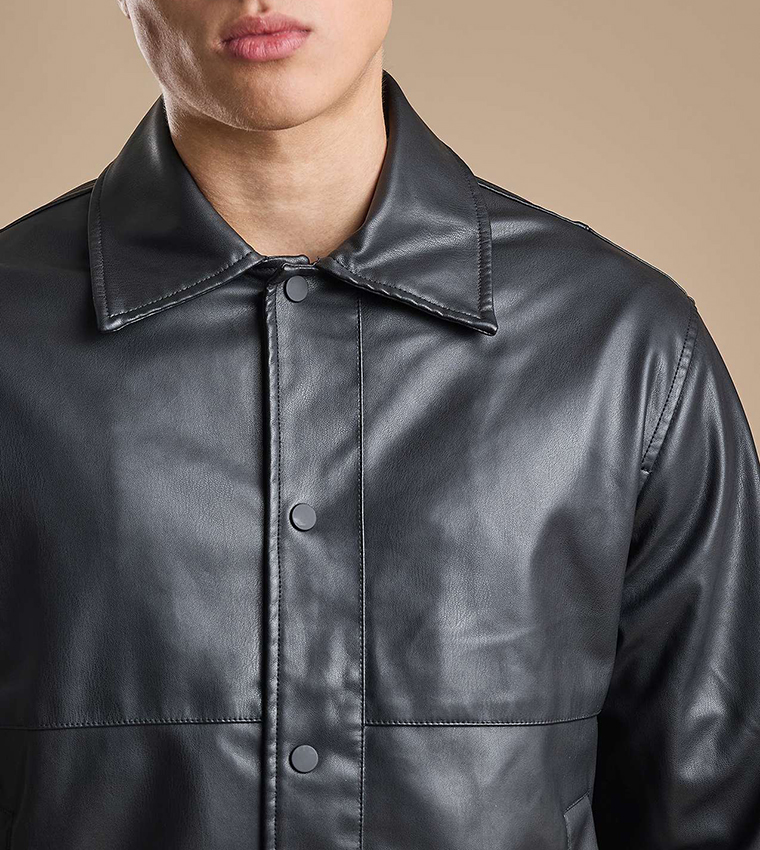 Solid Jacket with Zipper Closure