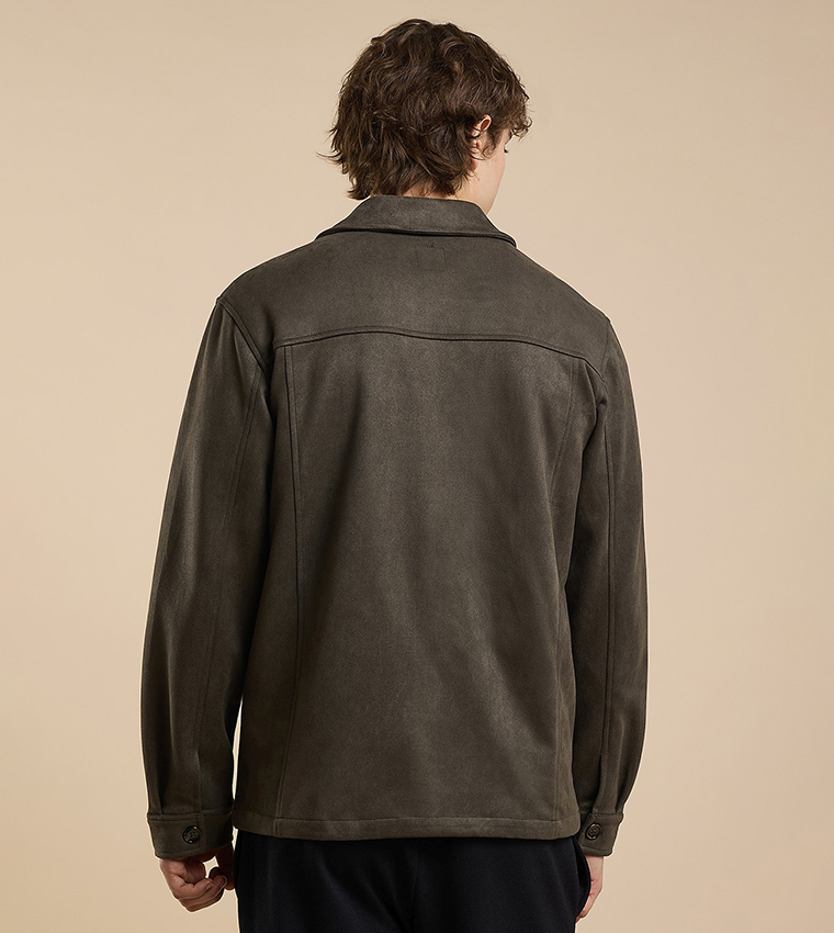 Solid Jacket with Button Closure