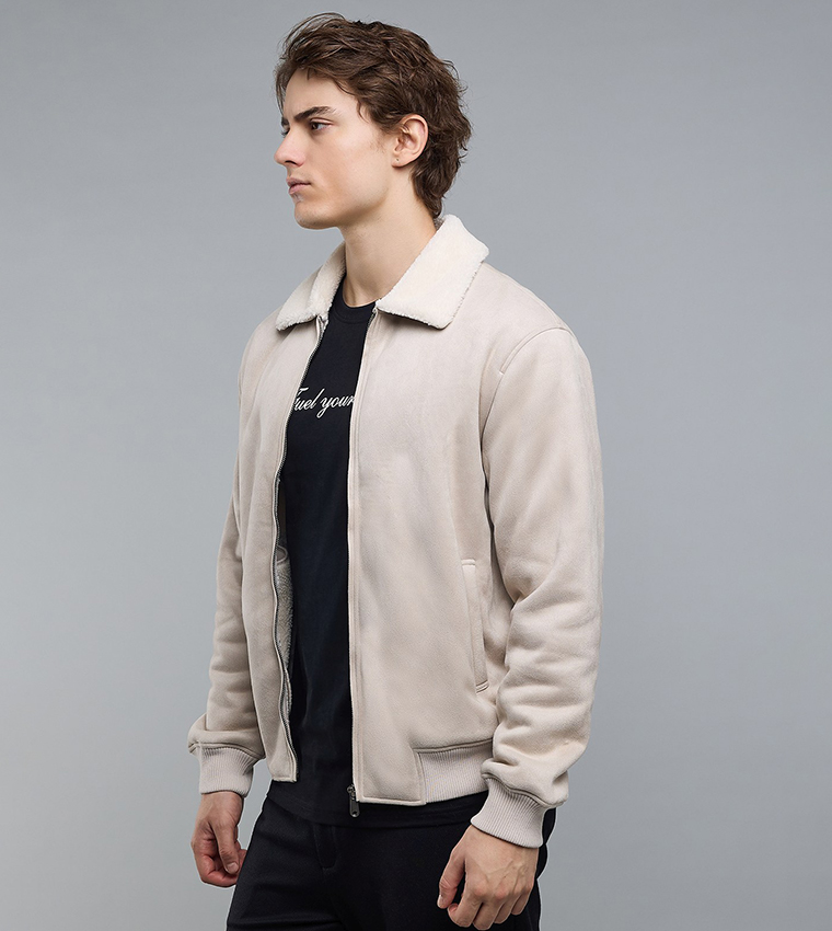 R&B  Casual Jackets - Beige Casual Jackets