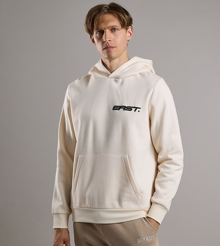 Printed Hoodie with Long Sleeves