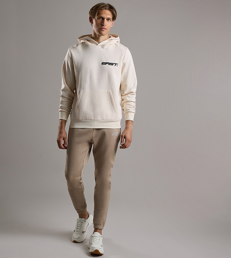 Printed Hoodie with Long Sleeves