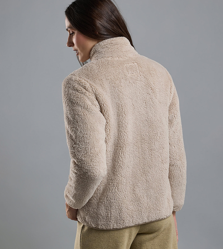 Plush Jacket with Zipper Closure