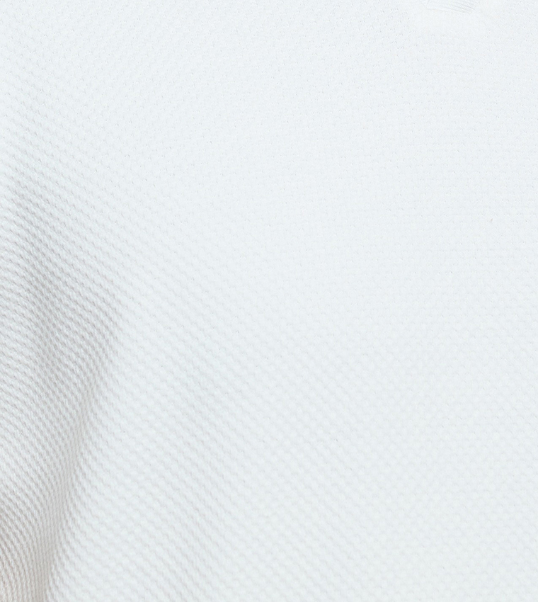 Textured Polo T-Shirt with Short Sleeves