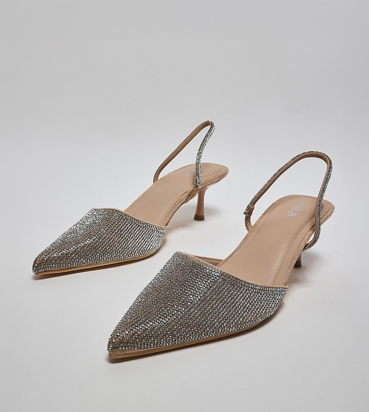 Embellished Slingback Pumps