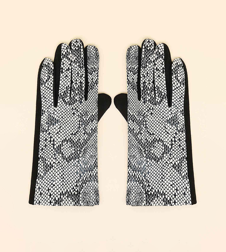 قفازات جلد أفعى 