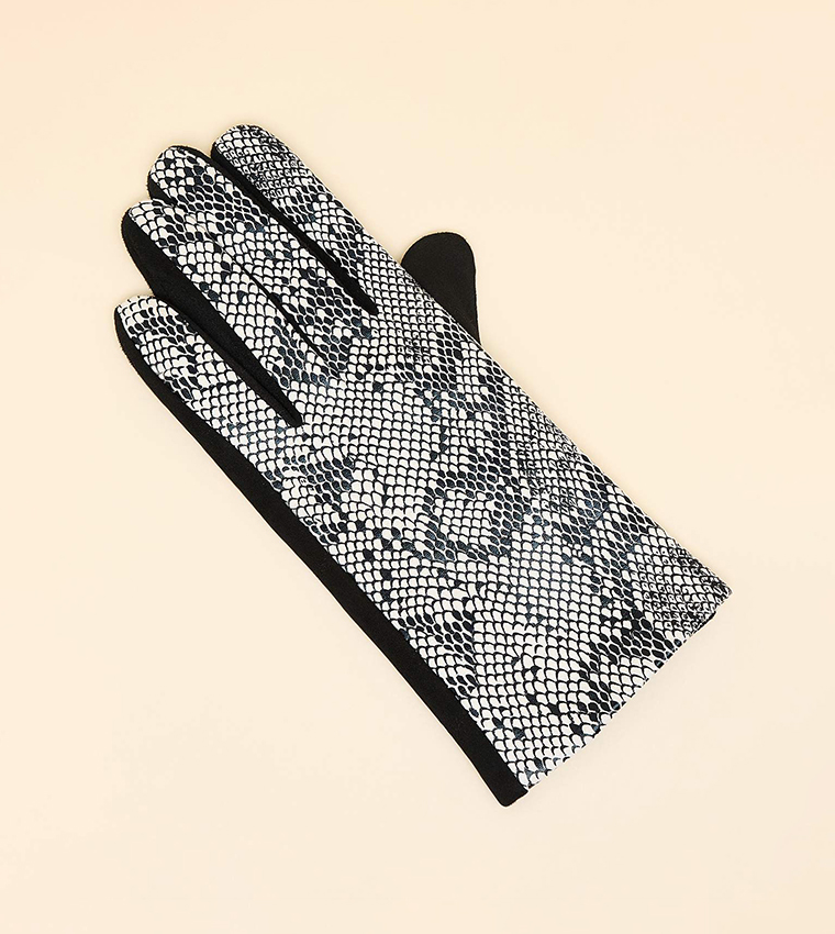 قفازات جلد أفعى 