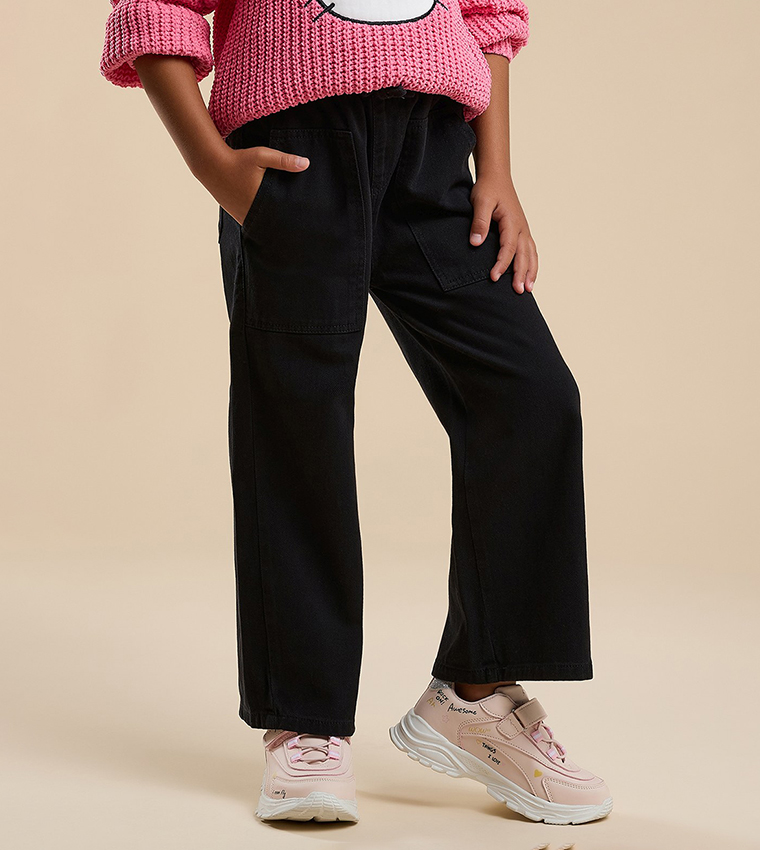 بنطال واسع سادة بزر 