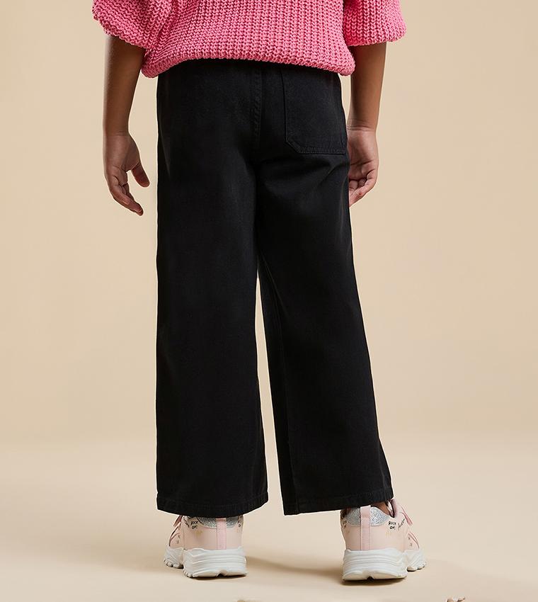 بنطال واسع سادة بزر 