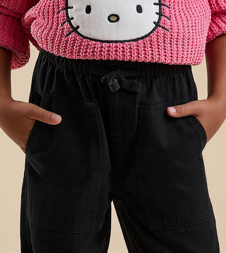 بنطال واسع سادة بزر 