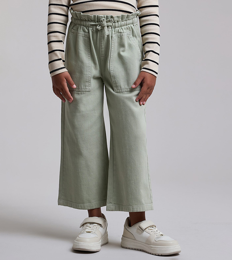 بنطال واسع سادة بزر 