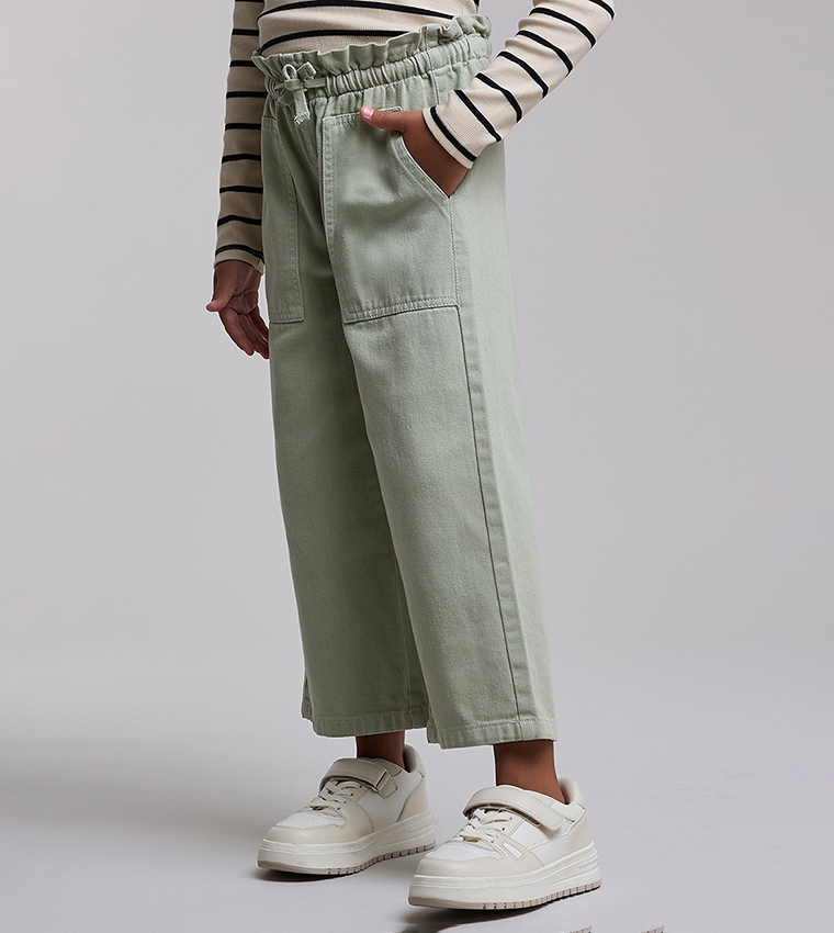 بنطال واسع سادة بزر 