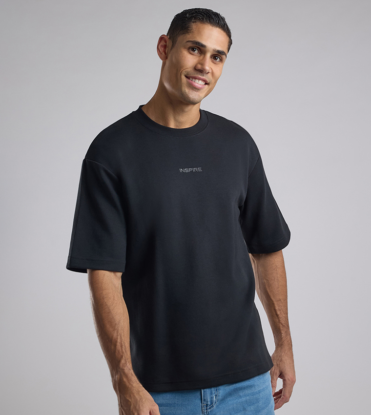 Solid T-Shirt with Crew Neck and Short Sleeves