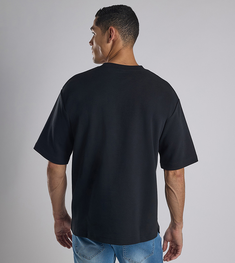 Solid T-Shirt with Crew Neck and Short Sleeves