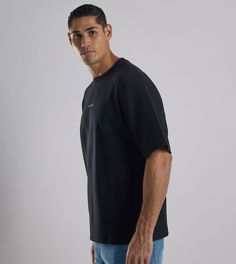 Solid T-Shirt with Crew Neck and Short Sleeves